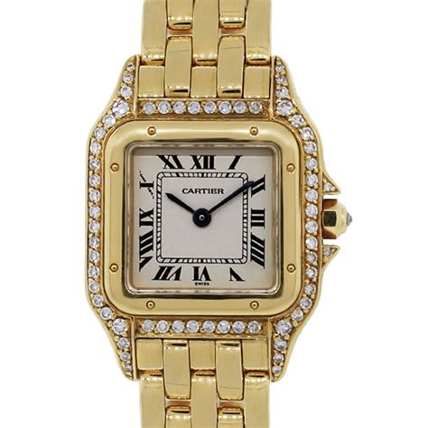 cartier diamond watch women|cartier watch diamond bezel.